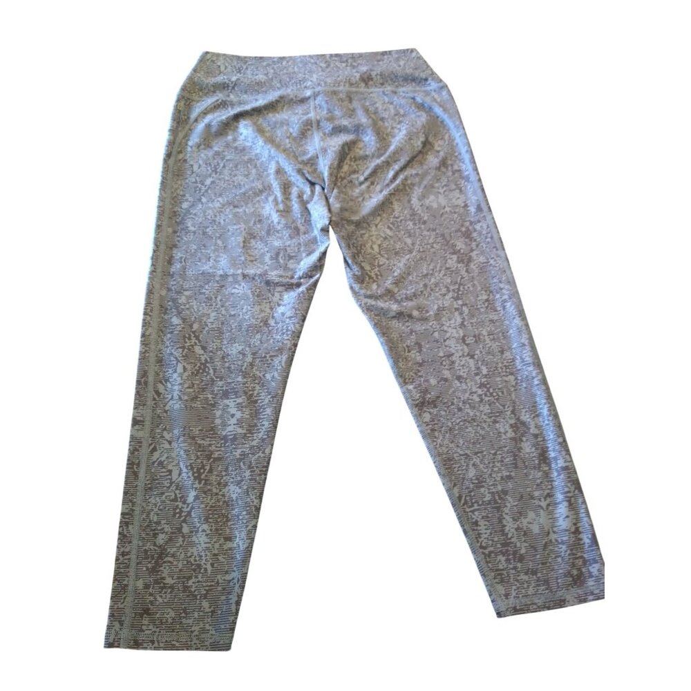 Fabletics Gray Patterned Womens High Waist Leggings Yoga Pants Size XL - Picture 3 of 11